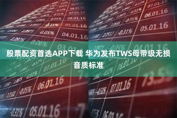 股票配资首选APP下载 华为发布TWS母带级无损音质标准
