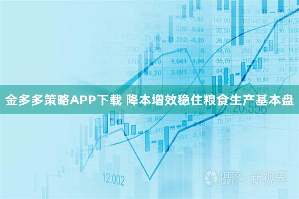 金多多策略APP下载 降本增效稳住粮食生产基本盘